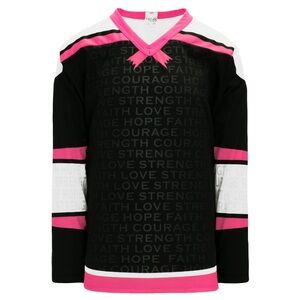 NEW Athletic Knit Breast Cancer Awareness Hockey Jersey, Adult Size Small